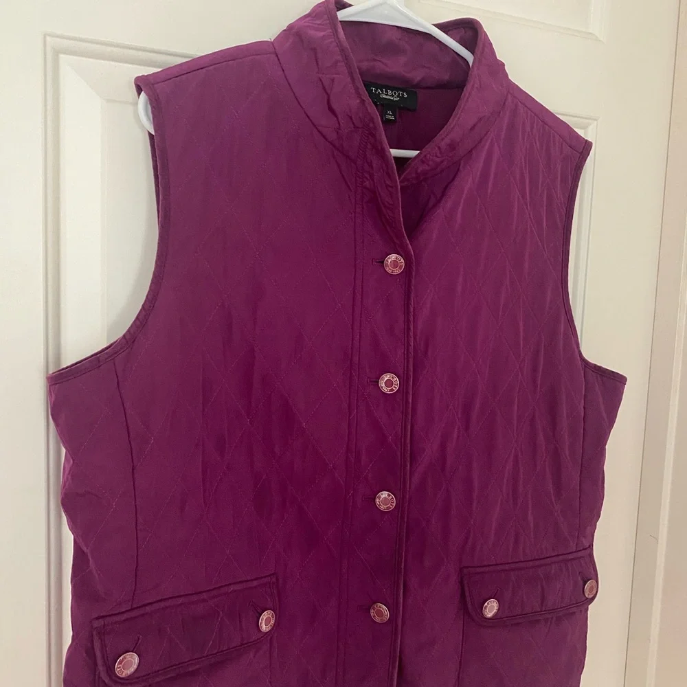 Talbots Purple Quilted Vest